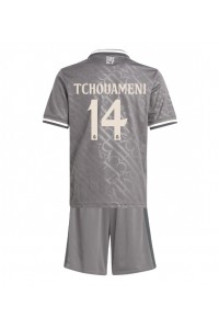 Fotbalové Dres Real Madrid Aurelien Tchouameni #14 Dětské Třetí Oblečení 2024-25 Krátký Rukáv (+ trenýrky)